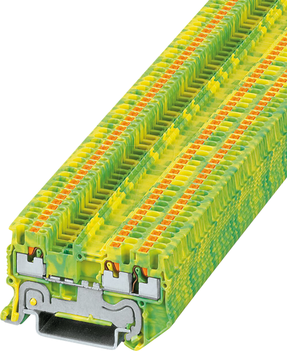 PT 1,5 TWIN S PE - Schutzleiter-Reihenklemme, PT 1,5/S grün-gelb