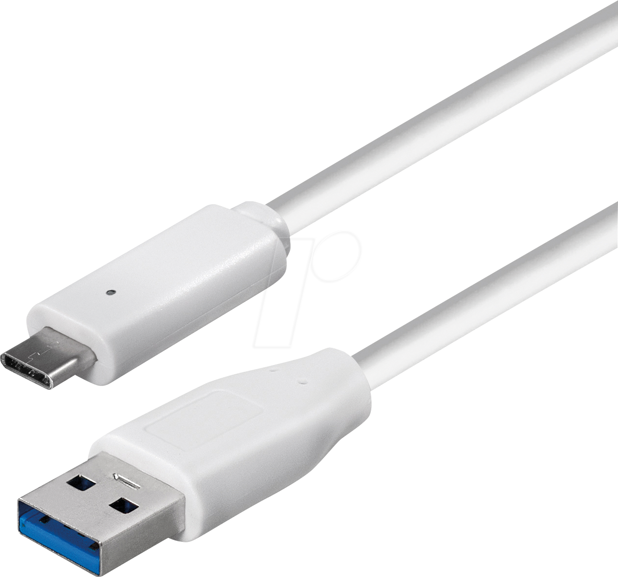 MATR C511-1WL - USB 5 Gb/s Kabel, A Stecker auf C Stecker, LED, weiß, 1 m
