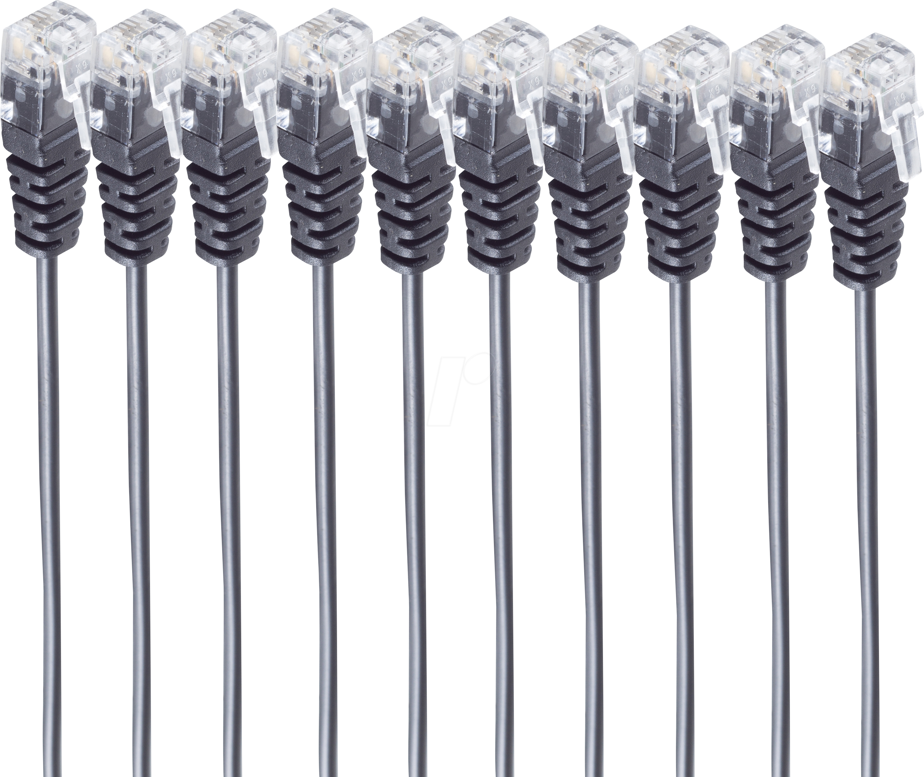 SHVP 70084-2-10 - Telefon-Anschlusskabel, RJ11 Stecker, 2,0 m, 10er Pack