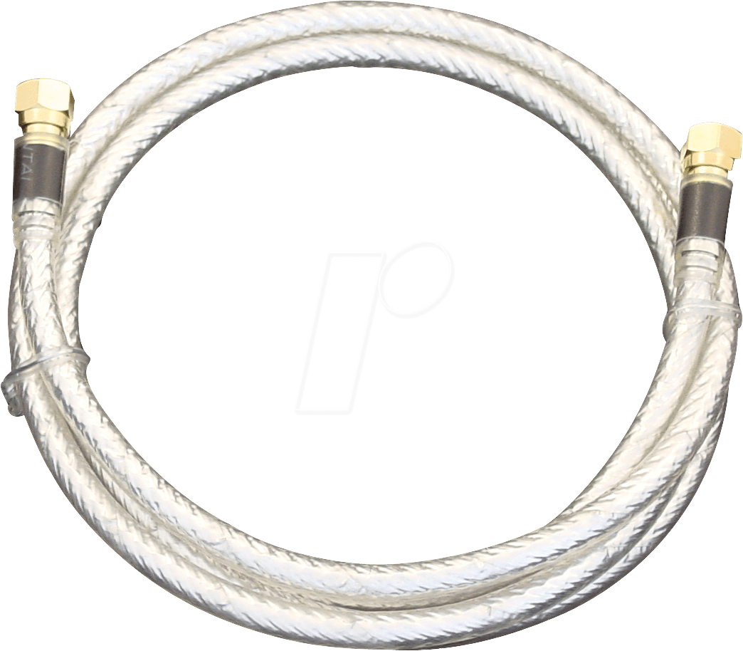 MAK 305-03 - Anschlusskabel, F-Stecker, mit transparentem Mantel, 3 m