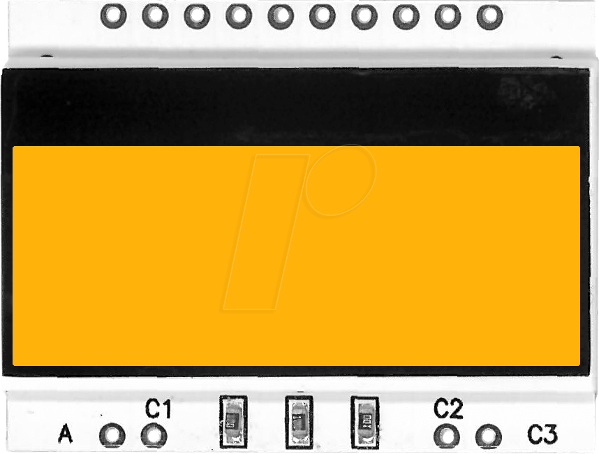 EA LED36X28-A - LED-Beleuchtung für EA DOGS104x, 33,5 x 12,5 mm, amber