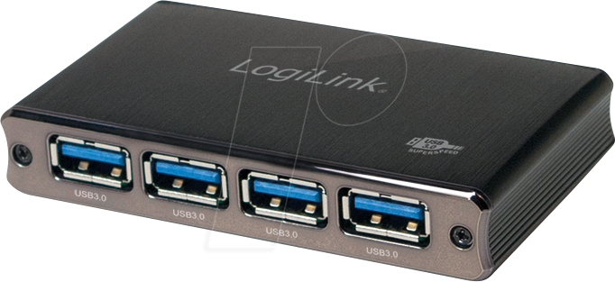 LOGILINK UA0282 - USB 3.0 4-Port Hub, Aluminium
