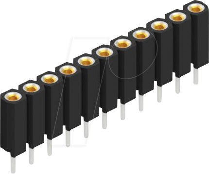 FIS BL 5 11G - Buchsenleiste, 1-reihig, 1 x 11 - 2,54 mm