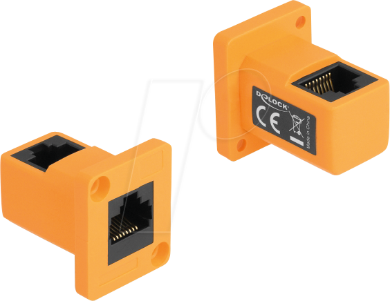 DELOCK 87997 - D-Typ Modul, RJ45, Buchse / Buchse, 90° gewinkelt
