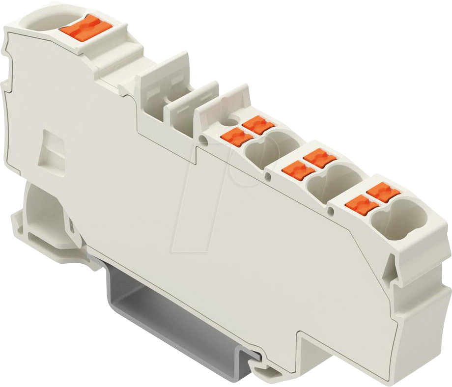 WAGO 2206-8039 - Verteilerklemme 1x 6 mm² / 6x 1,5 mm², weiß