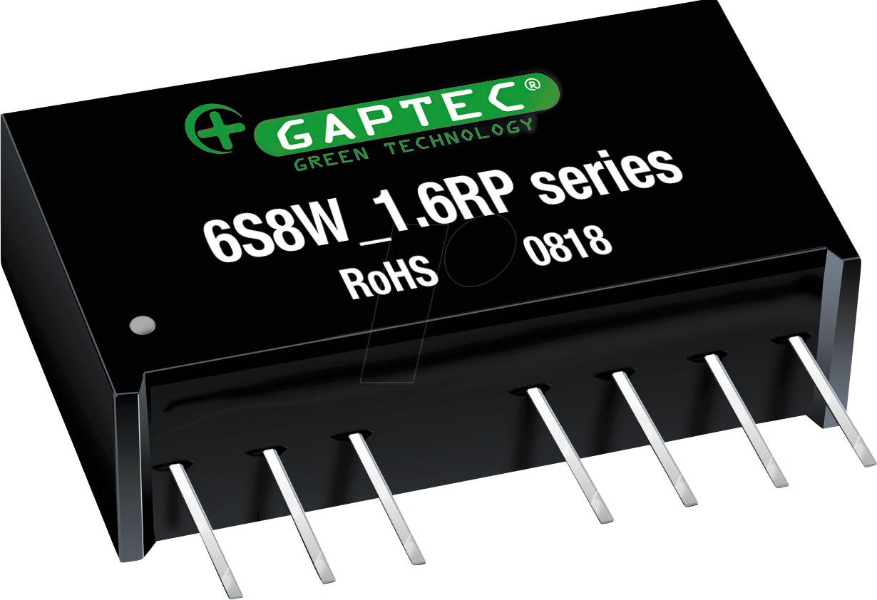 6S8W_2412S1.6RP - DC/DC-Wandler, 6 W, 12 V, SIL 8