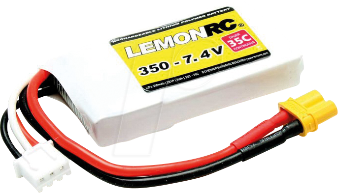 LRC 2S 350 - LiPo Akku LEMONRC 350 - 7.4V (35C)