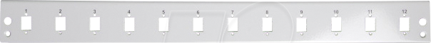 EFB VSB-FP12SCS - Frontblende, 12x SC / E2000® Simplex / MTRJ / LC Duplex, grau