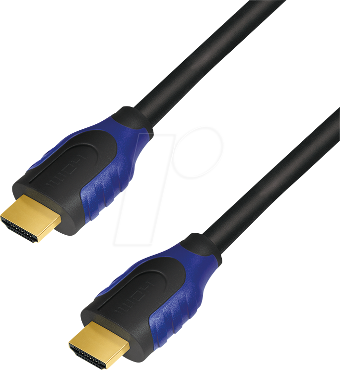 Thumbnail - LOGILINK CH0067 - HDMI A Stk. > HDMI A Stk., 4K@60 Hz, schw./blau, 15 m
