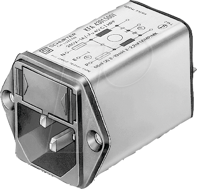 KFA 4A - Entstörfilter ohne Sicherungshalter, 4 A, C14