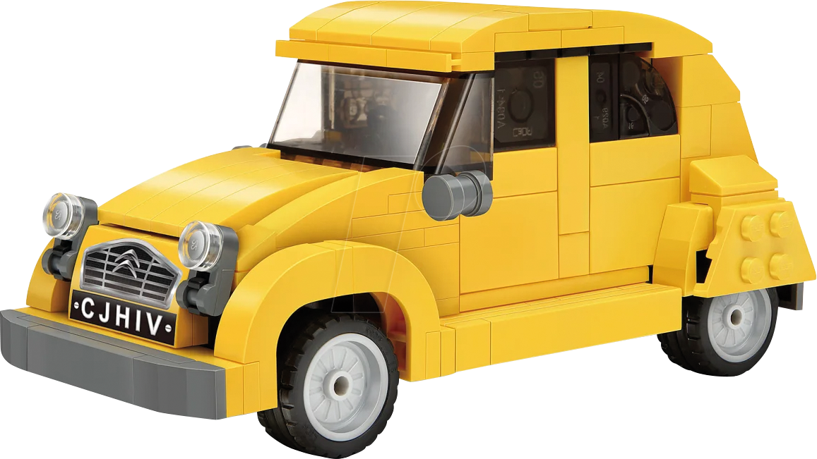 CADA 402879 - CaDA Citroën 2CV 1:24 gelb Bricks