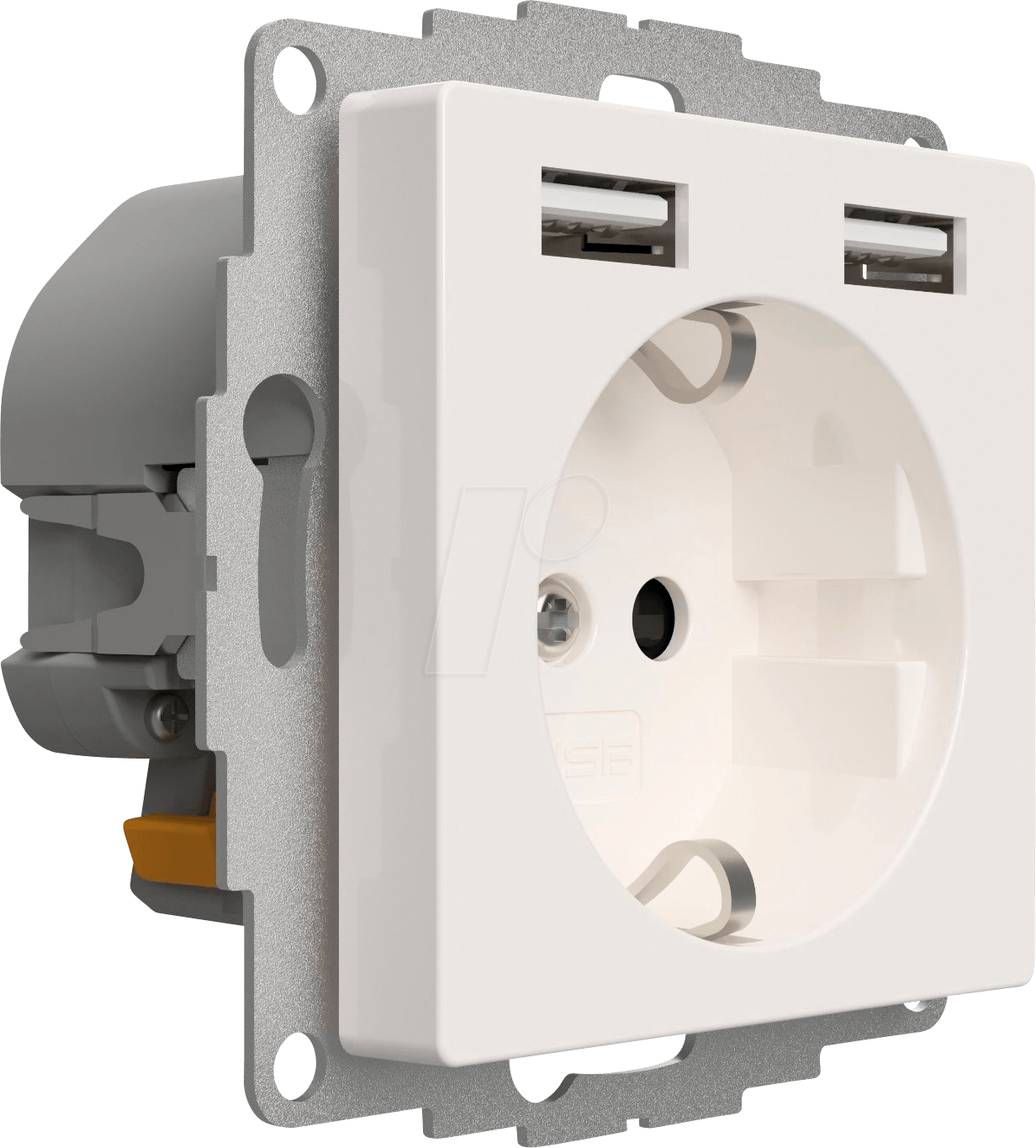 2USB ICP RWG - 2USB inCharge PRO - Reinweiß glänzend USB Steckdose