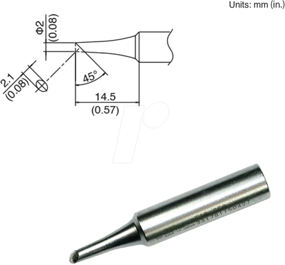HAK T18-CF2 - Lötspitze T18-CF2, 2,1 mm, abgeschrägt