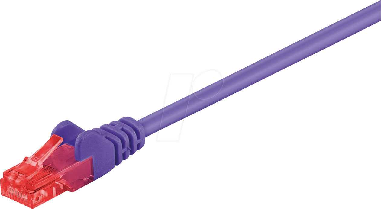 GOOBAY 95260 - Cat.6 U/UTP Patchkabel, CCA, violett, 0,5 m