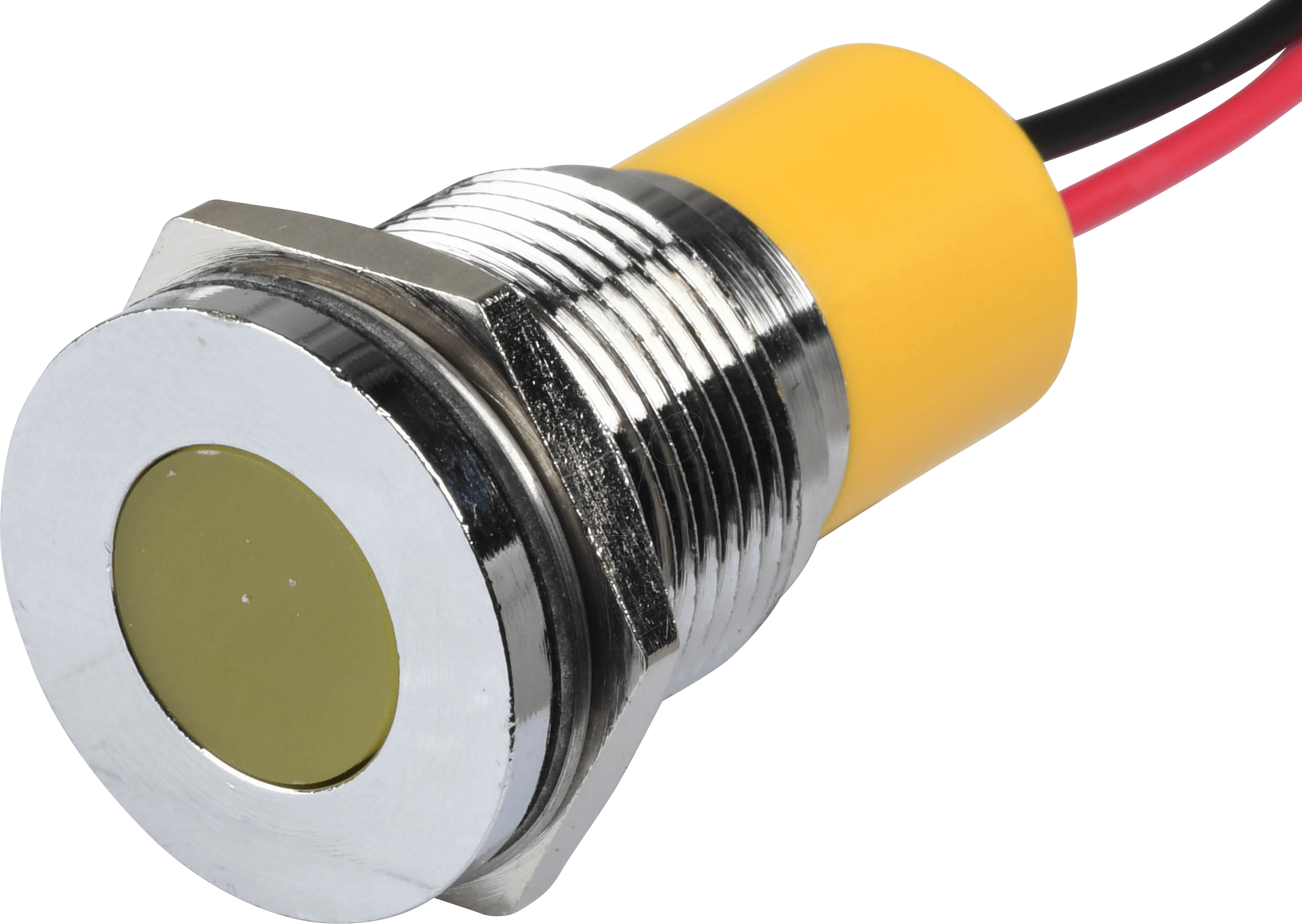 APM Q16F3C Y24E - LED-Signalleuchte, gelb, 24 V, Ø 16 mm, bündig, bedrahtet