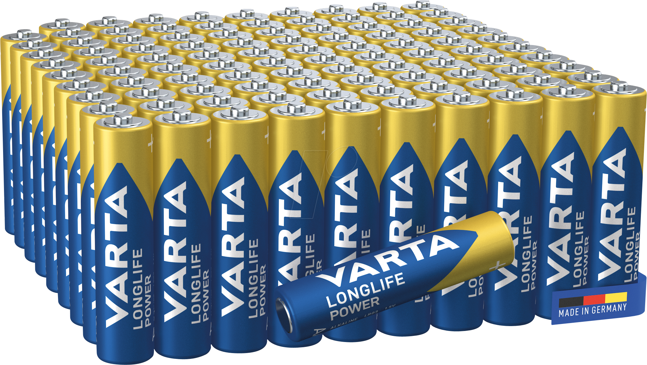 VARTA AL 100XAAA - Alkaline Batterie, AAA (Micro), 100er-Pack, Longlife Power
