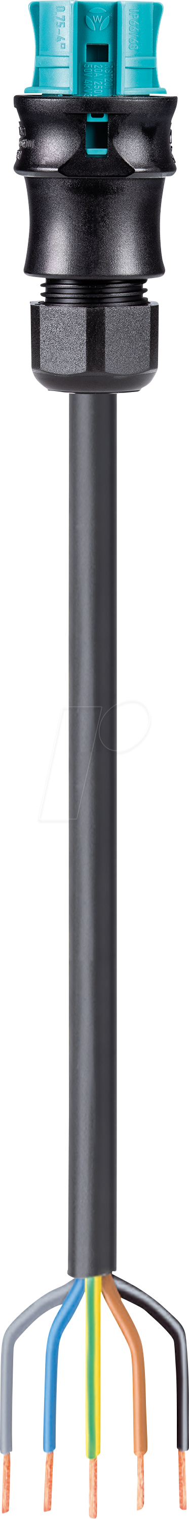 RST20I5 KSB 1 TB - Leitung RST Classic 20i5, Buchse > freie Enden türkisblau