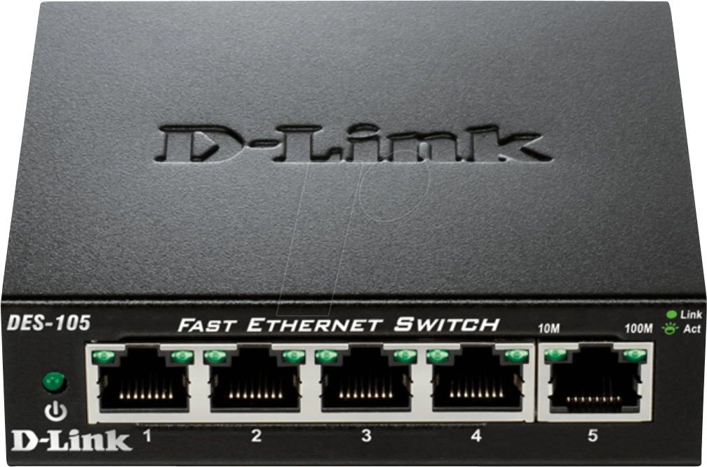 Thumbnail - D-LINK DES-105 - Switch, 5-Port, Fast Ethernet