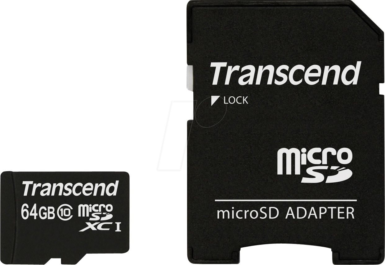 TS64GUSDXC10 - MicroSDXC-Speicherkarte 64GB, Transcend Class 10