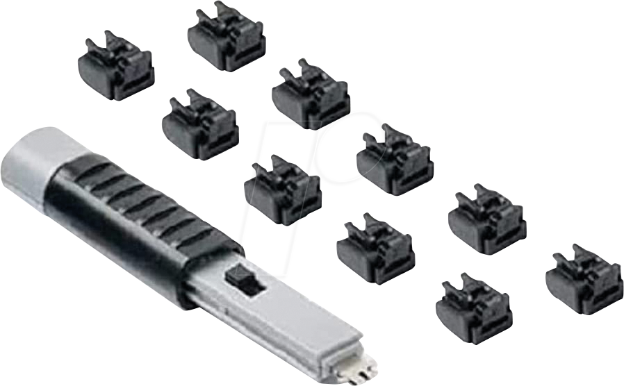SK NL03PKBK - Port Schloss, RJ45, 10 Stück, mit Schlüssel, schwarz