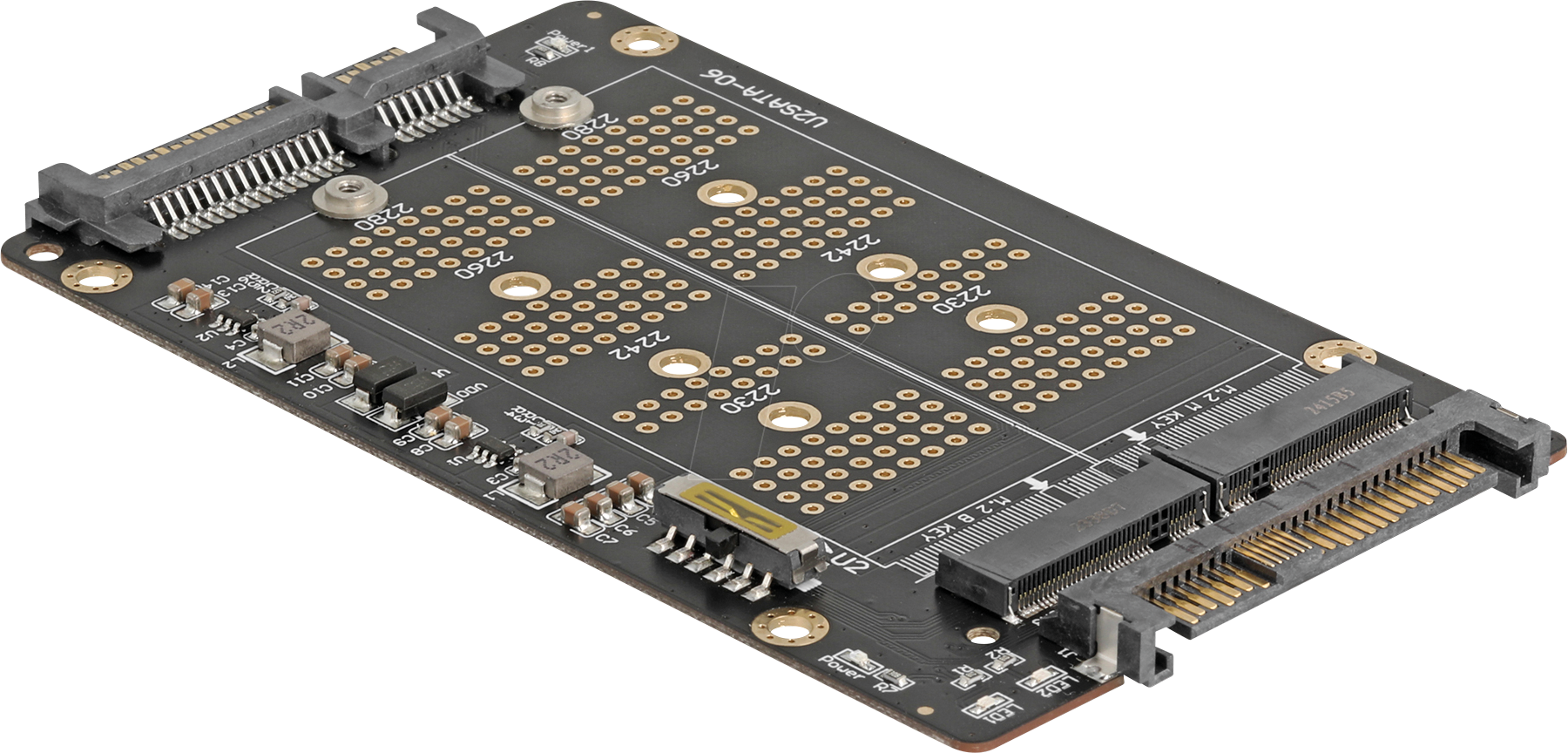 DELOCK 64354 - Konverter M.2 Key M NVMe > U.2 und M.2 Key B SATA > SATA