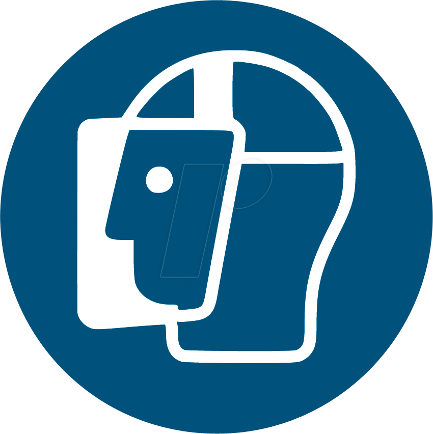 W 74214-1 - Gebotsschilder: Gesichtsschutzschild benutzen, 30 mm