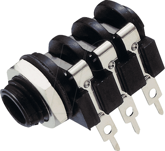 EBS 63P - Klinkeneinbaubuchse, 6,3 mm, Stereo