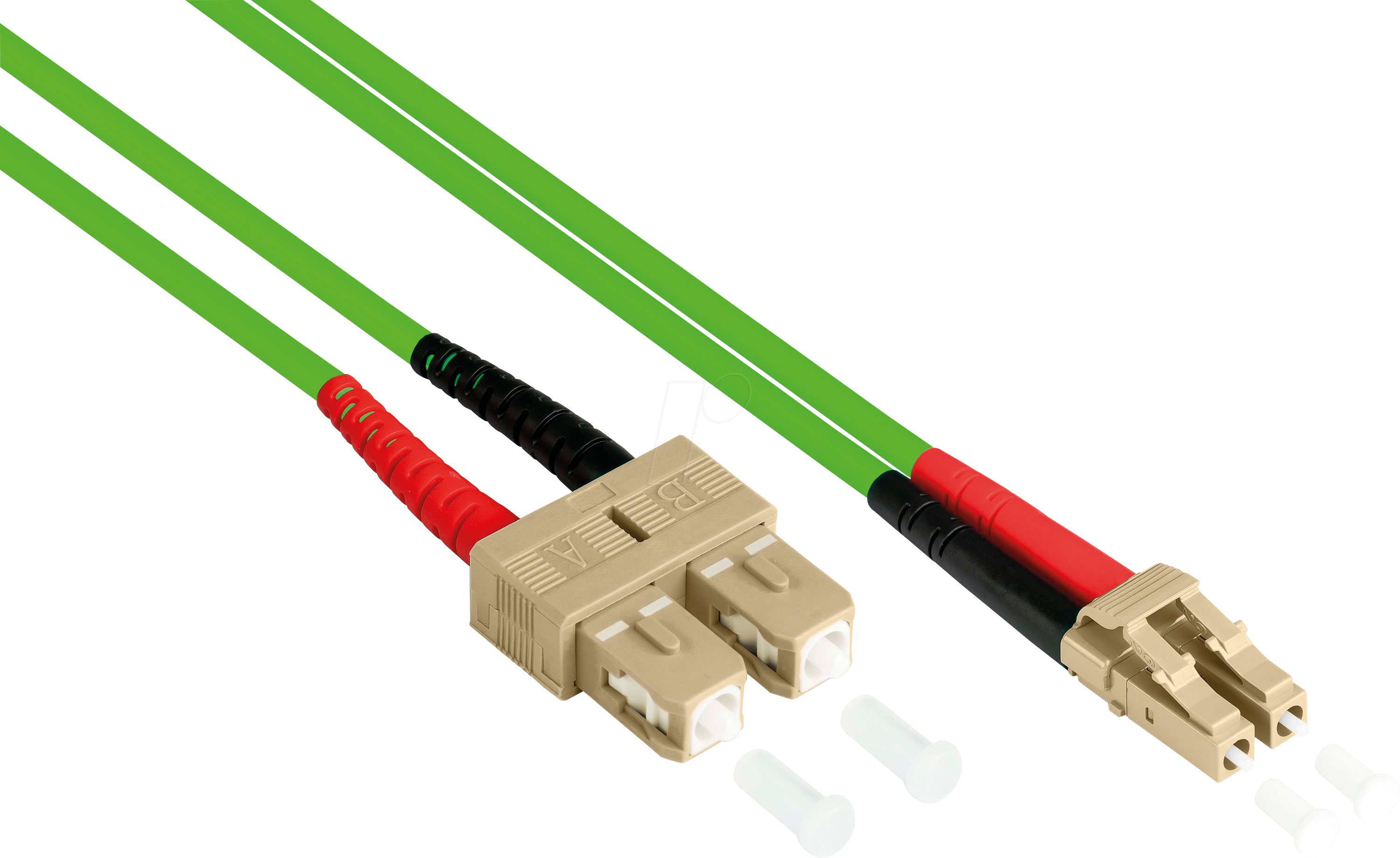 GC LW-8075LS5 - Patchkabel LWL Duplex OM5 50/125µ LC/SC, LSZH, 7,5 m, limettengr