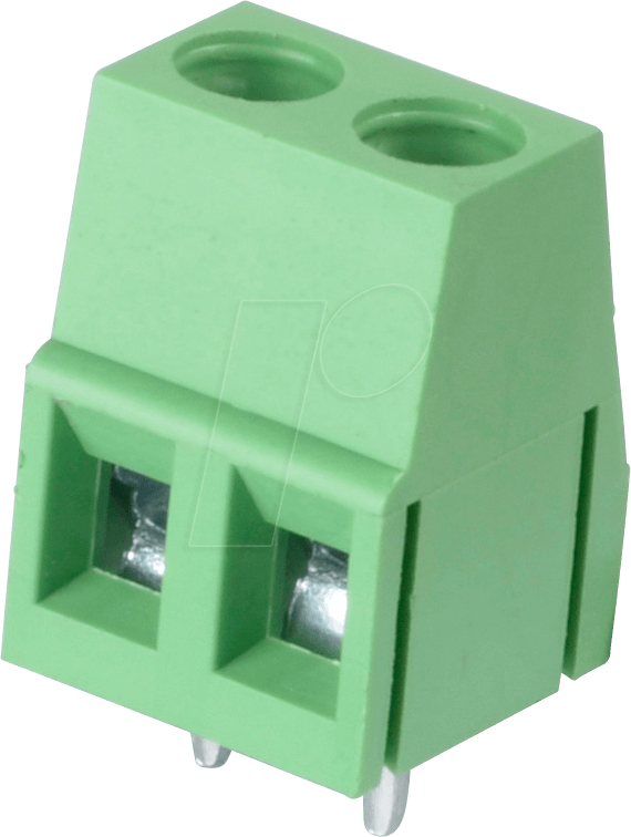CTB0102-2 - Lötbare Schraubklemme - 2-pol, RM 5 mm, 90°