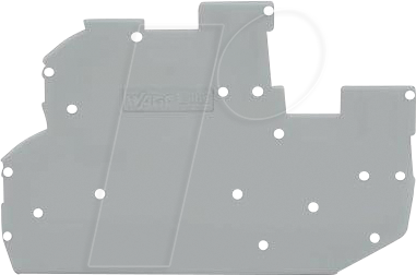 WAGO 2022-2291 - Abschluss- und Zwischenplatte, 1 mm dick, grau