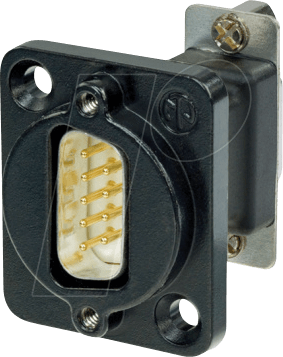 Thumbnail - D-SUB STBU9 BK - D-SUB-Durchführung, 9-pol, schwarz