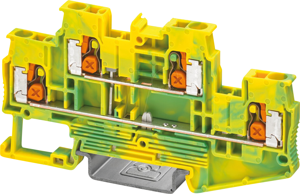 XTTB 2,5 PE - Schutzleiter-Doppelstockklemmee, XT 2,5 - grün-gelb