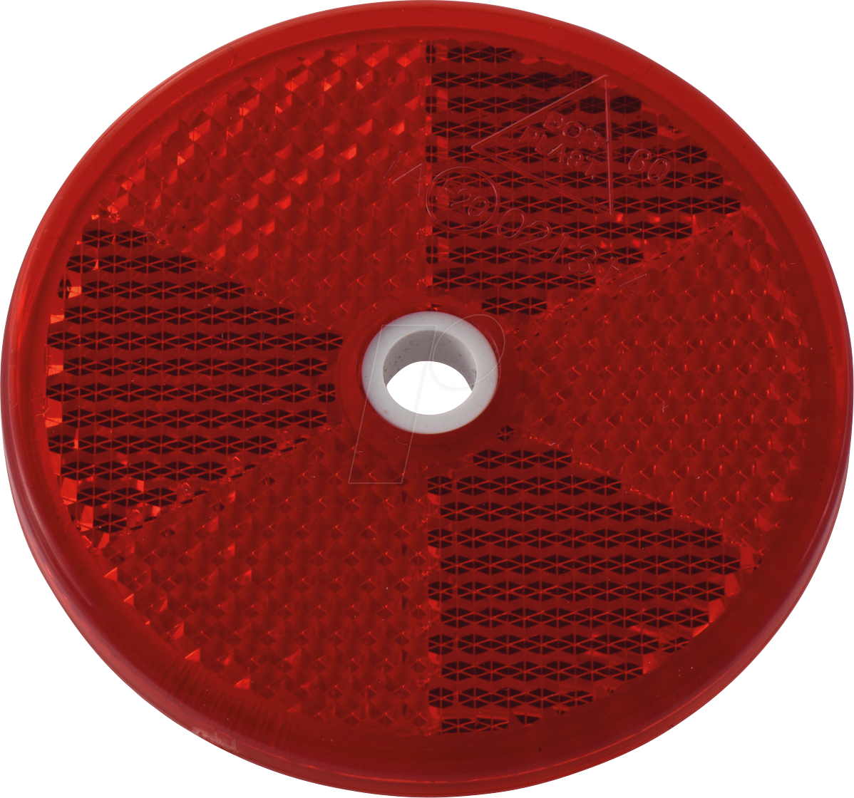 ANHGR 6003 - Anhänger - Reflektor, rund, mit Bohrung, rot
