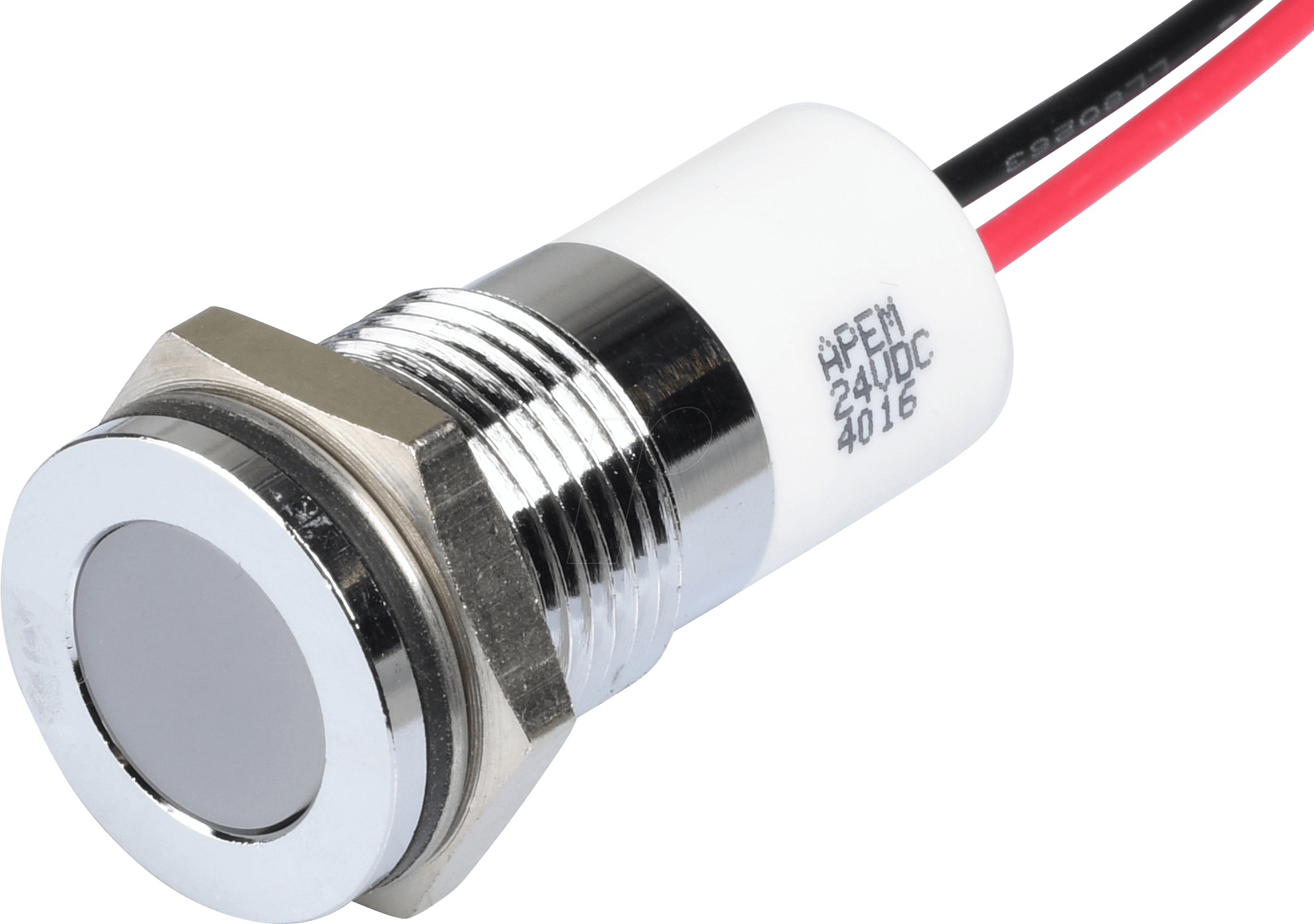 APM Q14F3C W24E - LED-Signalleuchte, weiß, 24 V, Ø 14 mm, bündig, bedrahtet