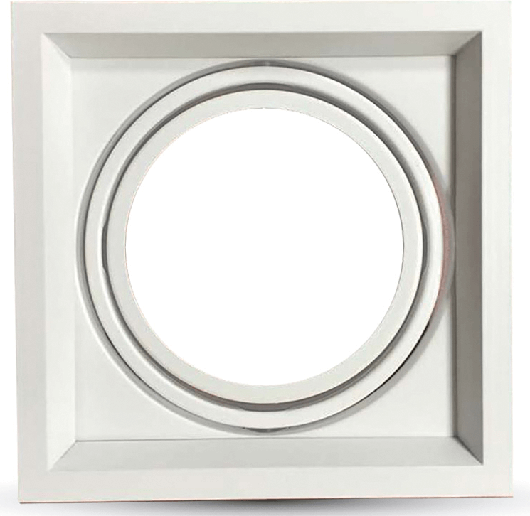 VT-3575 - Deckeneinbauring, eckig, schwenkbar