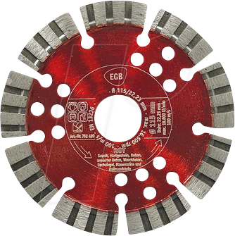 EGB 752480 - Diamant-Trennscheibe 115 mm ''Rot''