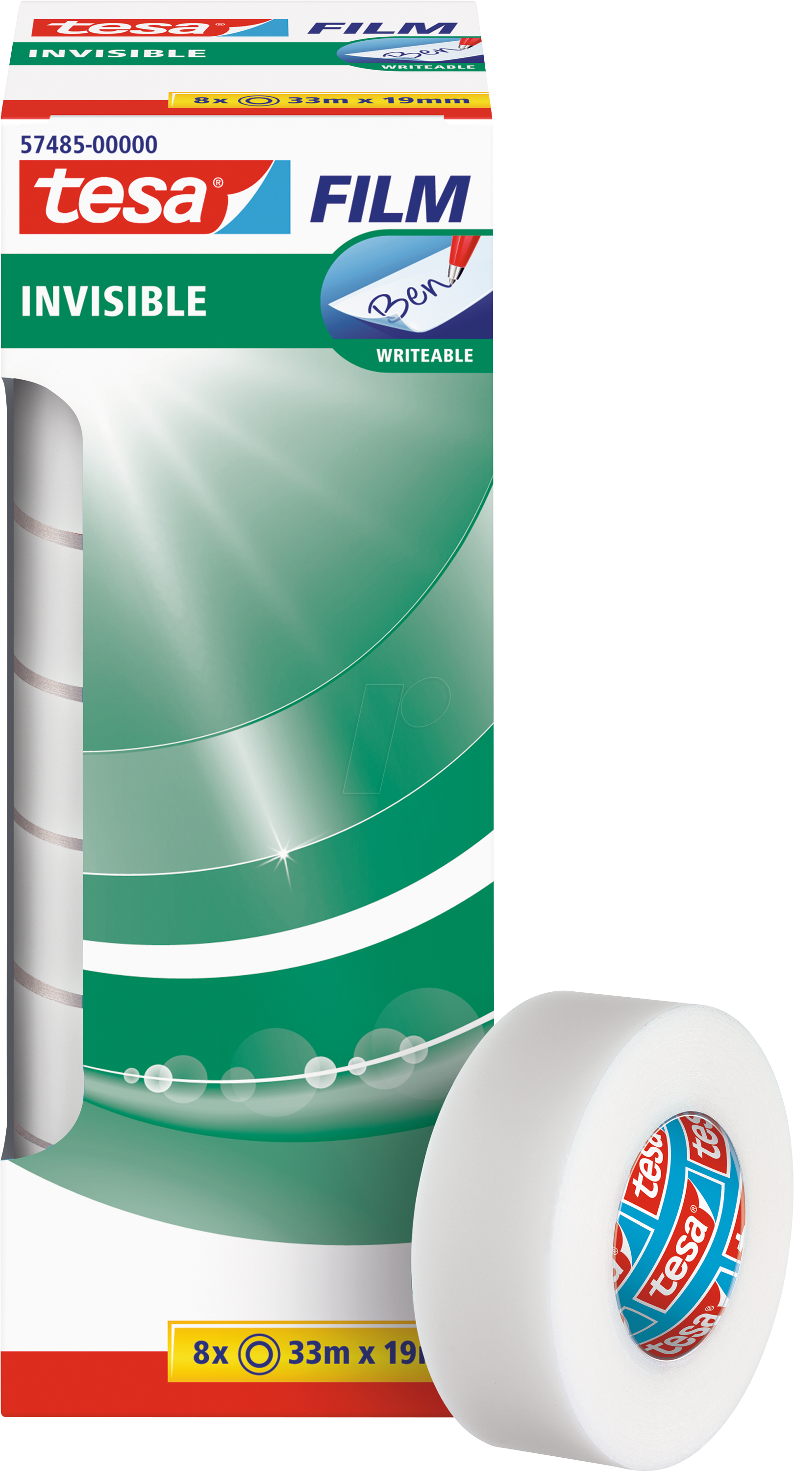 TESA 57485 - tesafilm® invisible, 33 m x 19 mm, 8 Rollen