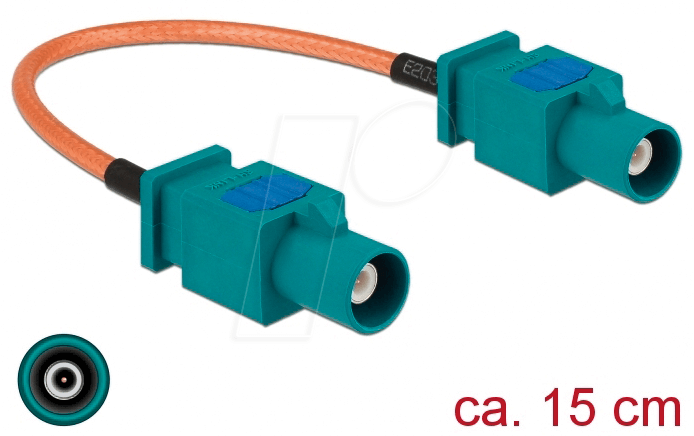 DELOCK 89662 - HF-Kabel, FAKRA Z Stecker > FAKRA Z Stecker, 15cm