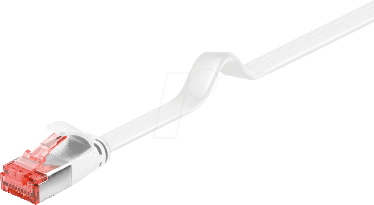 GOOBAY 94916 - Cat.6 Flach-Patchkabel, U/FTP, 1,5 m, weiß