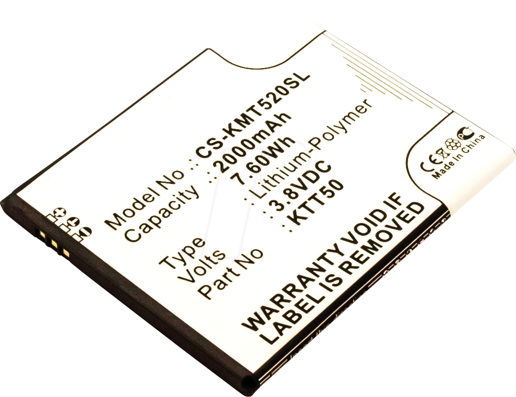 AKKU 13293 - Smartphone-Akku für Kazam-Geräte, Li-Po, 2000 mAh