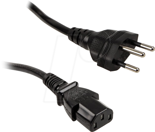 KOLINK 01572 - Kolink Netzkabel, CH Stecker, 1,8 m, schw, C13