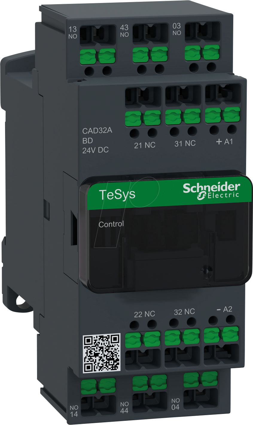 CAD32ABD - Hilfsschütz, 3S + 2Ö, Spule 24 V DC, Snap-In