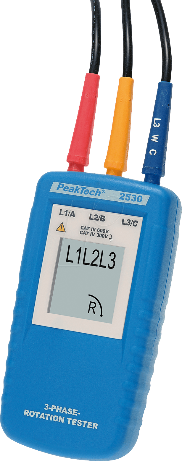 PEAKTECH 2530 - Motor-Drehrichtungsanzeiger, 40 - 690 V AC