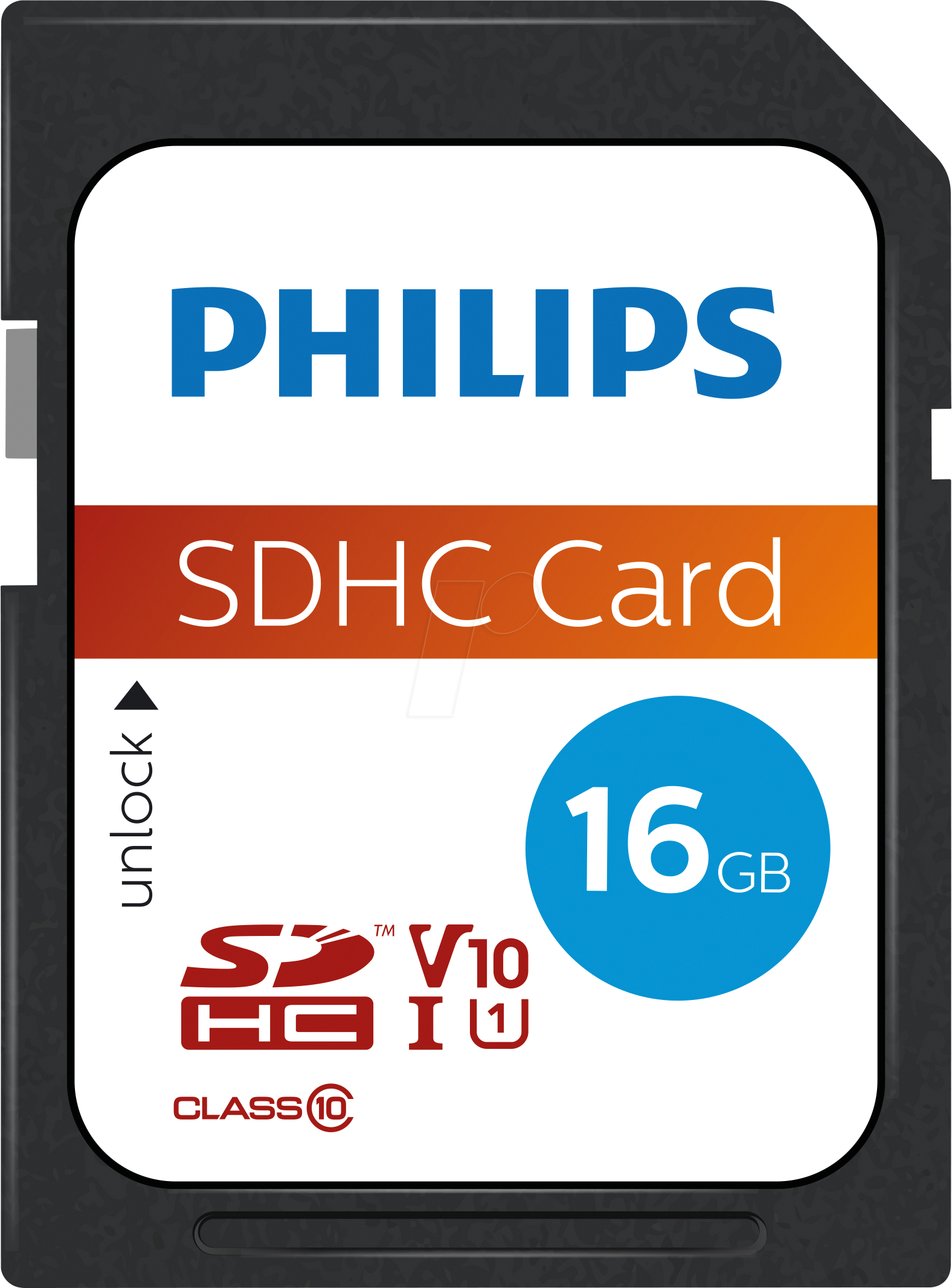 PHI FM16SD45B - SDHC Card, 16GB Class 10 UHS-I U1