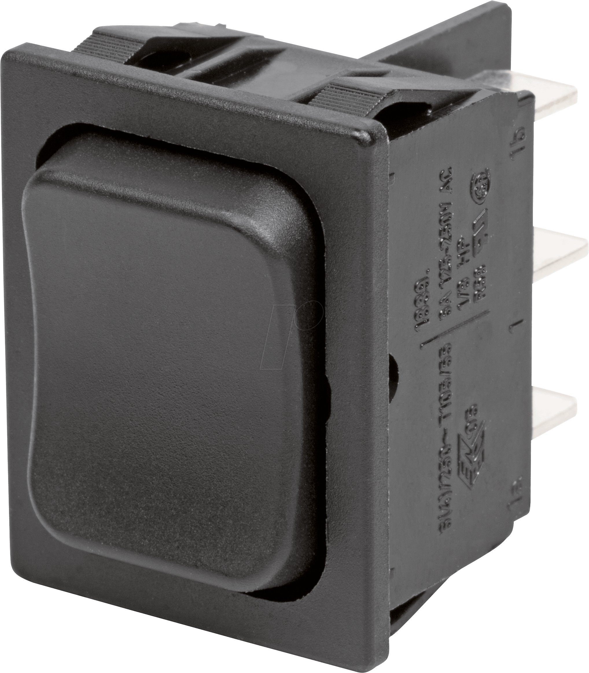 WIPPE 1839.3502 - Wippschalter, 2x UM, beidseitig rastend, schwarz