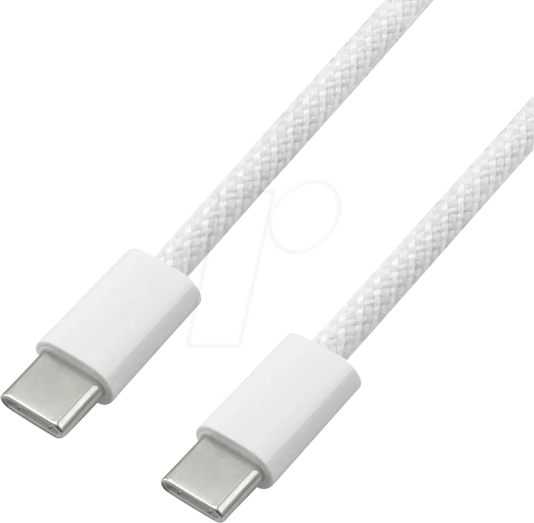 VALUE 11998342 - USB 2.0 Kabel, C Stecker auf C Stecker, 60W, weiß, 3 m