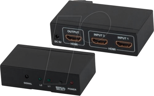 SHVP 05-02002 - HDMI Switch, 2x HDMI Buchse auf HDMI Buchse, 4K2K, 3D