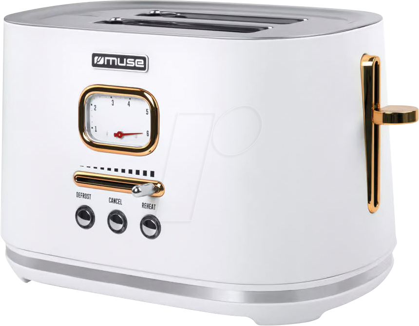 MUSE MS-130 W - MUSE Edelstahl-Toaster weiß MS-130 W