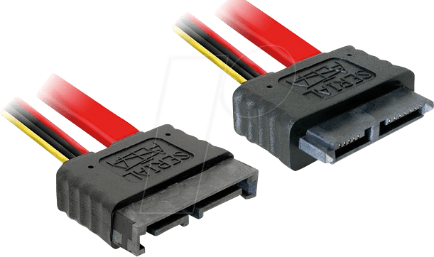 DELOCK 84374 - Kabel slim SATA 13 pin St/Bu Verläng. 30cm