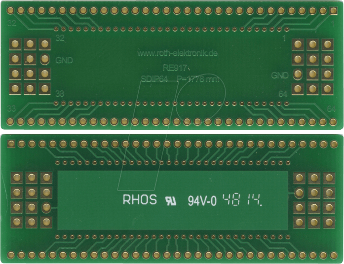 RE 917 - Adapter SDIP64 auf RM 1,788 mm